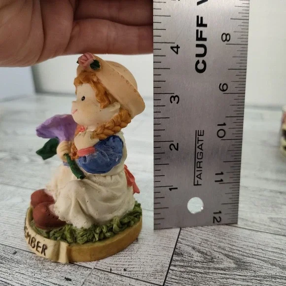 September Birthday Girl Ceramic Figurine 4" Vintage Home Decor - Picture 3 of 9
